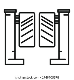 Walking turnstile icon. Outline Walking turnstile vector icon for web design isolated on white background