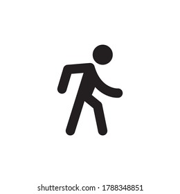 walking vector icon logo design