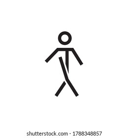 walking vector icon logo design