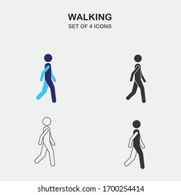 walking vector icon pedestrian icon