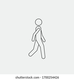 walking vector icon pedestrian icon