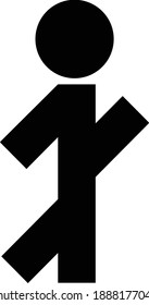 Icono de vector de marcha. La gente camina por la ilustración.