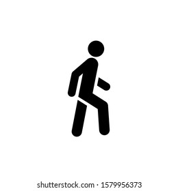 Walking vector icon. The person icon is running
