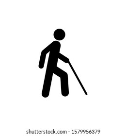 Walking vector icon. The person icon is running
