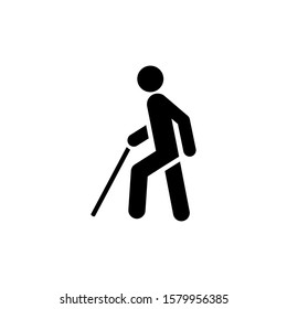 Walking vector icon. The person icon is running
