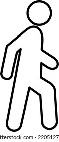 Icono de vector de marcha. El icono de persona se está ejecutando.eps

