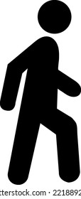 Walking vector icon. The person icon is running.eps
