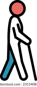 walking  Vector illustration on a transparent background. Premium quality symmbols. Line Color vector icons for concept and graphic design.