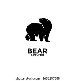 Walking white polar bear logo icon design