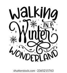 Walking in a winter wonderland, New Winter Design Vector file