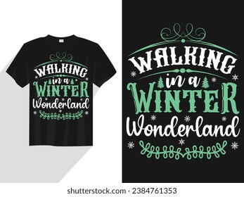 caminar en invierno con diseño de camisetas de wonderland