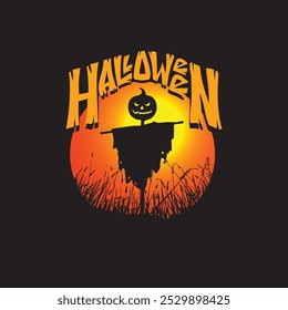Walking zombie silhouette vector image.halloween background