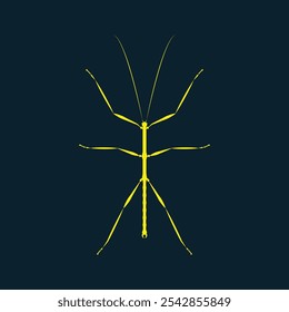 Walkingstick insect trendy artwork delightful abstract vector illustration colorful practical design.eps