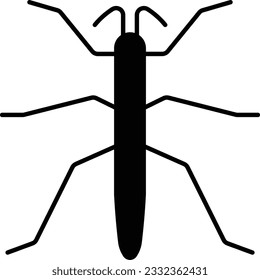 walkingstick stick insect bug creature Outline