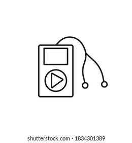 walkman icon element of fitness icon for mobile concept and web apps. Thin line icon can be used for web and mobile. Premium icon on white background