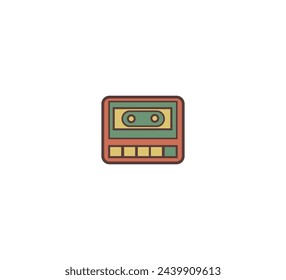 Diseño vectorial de iconos retro Walkman