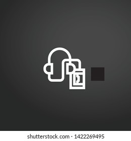 Walkman vector icon. Walkman concept stroke symbol design. Thin graphic elements vector illustration, outline pattern for your web site design, logo, UI. EPS 10.