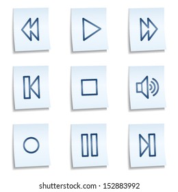 Walkman web icons, blue notes