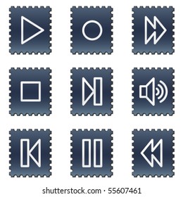 Walkman web icons, navy stamp series