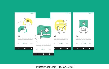 walkthrough onboarding screen mobile ui 