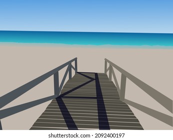 Walkway to the beach and relaxation 
