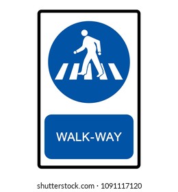 Walk-Way Symbol,Vector Illustration, Isolate On White Background Label. EPS10