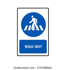 Walk-Way Symbol,Vector Illustration, Isolate On White Background Label. EPS10