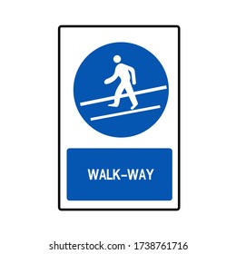 Walk-Way Symbol,Vector Illustration, Isolate On White Background Icon. EPS10.