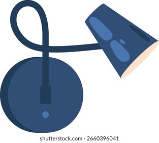 Wall adjustable lamp vector illustration