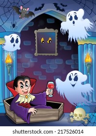 Wall alcove with Halloween theme 5 - eps10 vector illustration.