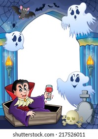 Wall alcove with Halloween theme 6 - eps10 vector illustration.