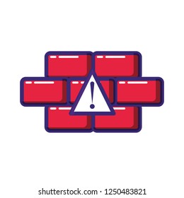 wall with alert signal