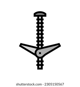 wall anchor hardware furniture fitting color icon vector. wall anchor hardware furniture fitting sign. isolated symbol illustration