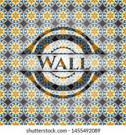 Wall arabesque style emblem. arabic decoration.