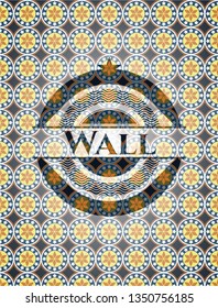 Wall arabic style emblem. Arabesque decoration.
