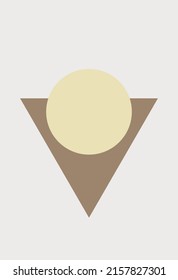 Wall-Kunst. Abstrakter Kunsthintergrund. Abstraktes Design mit Doodles und verschiedenen Formen. Minimalistische geometrische Formen, handgemalt, Vektorgrafik. Boho Stil.