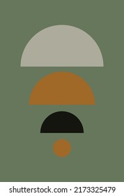 Arte mural. Marco de fondo de arte abstracto. Diseño abstracto con garabatos y varias formas. Formas geométricas minimalistas, pintadas a mano, ilustración vectorial. Estilo boho.
