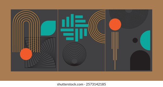 Wall art abstract for decoration and collection, printable and easy to edit