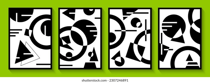 wall art. black and white geometric style