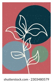 Canvas de arte mural. Diseño de afiches. Plantas de estilo contemporáneo. Listo para imprimir y para la decoración interior del hogar