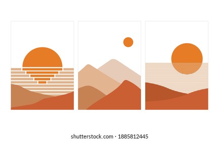 Wall Art Decor Sunset Simple