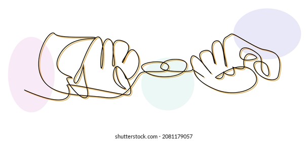 wall art decoration illustration with arms and hands of people holding chains