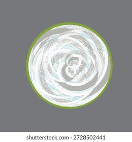 Arte de la pared Arte redondo decorativo Dibujado a mano Diseño de patrón geométrico moderno, placa, alfombra, bolso, sombrero Vector sobre fondo vacío