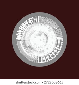 wall art decorative round art hand drawn modern geometric pattern design , plate, rug, bag, hat vector on empty background