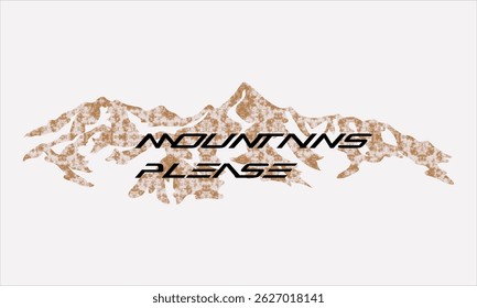 Ilustraciones de arte de la pared diseño imprimible montaña por favor 