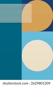 Wall Art Mid Século Chic Geometric Abstract Shape Illustrations. Pop Art Retrato decorativo Boho Fundo colorido