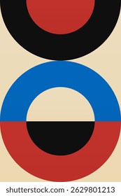 Wall Art Mid Século Chic Geometric Abstract Shape Illustrations. Pop Art Retrato decorativo Boho Fundo colorido