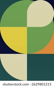 Wall Art Mid Século Chic Geometric Abstract Shape Illustrations. Pop Art Retrato decorativo Boho Fundo colorido