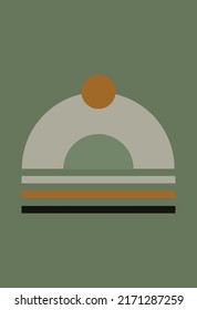 Wall art, minimalistic abstract art background. Abstract design. Various forms. Modern art isolated vector graphics. Minimalistic geometric frames. Boho abstraction.