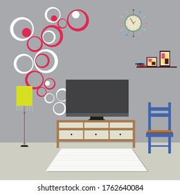 Wall art pattern of living room